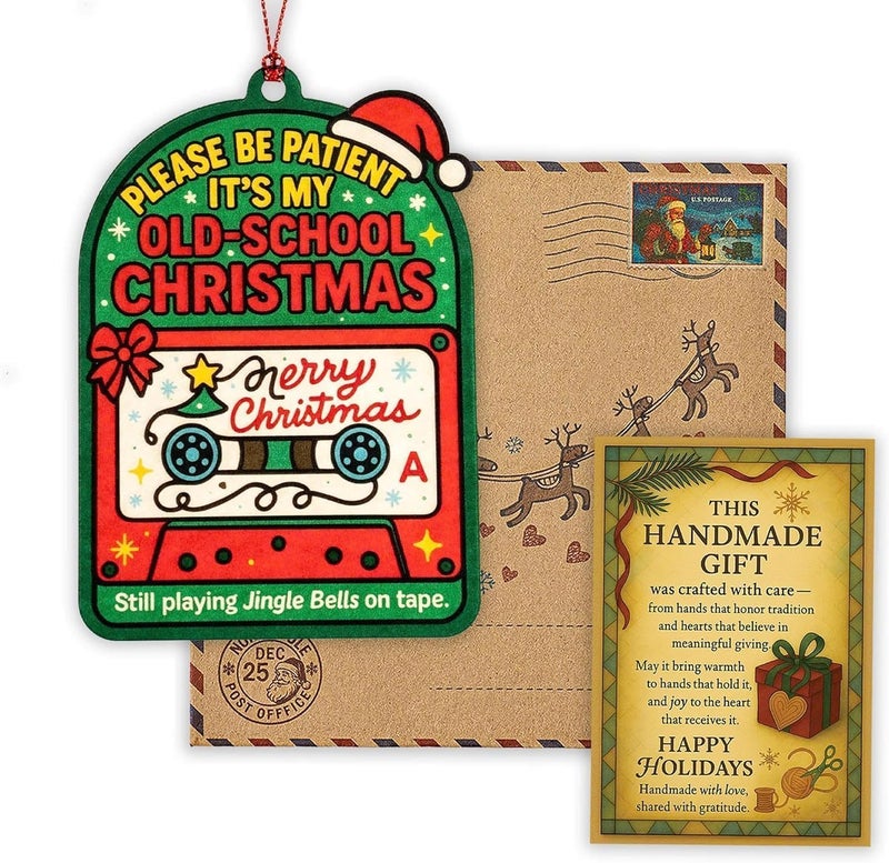 NELXI Old School Christmas Decorations, Funny Christmas Ornaments, Please Be Patient with Me Im from The 1900s, Gifts Exchange Idea, Retro Christmas Decorations, Xmas Decor, Funny Gifts - Image 3